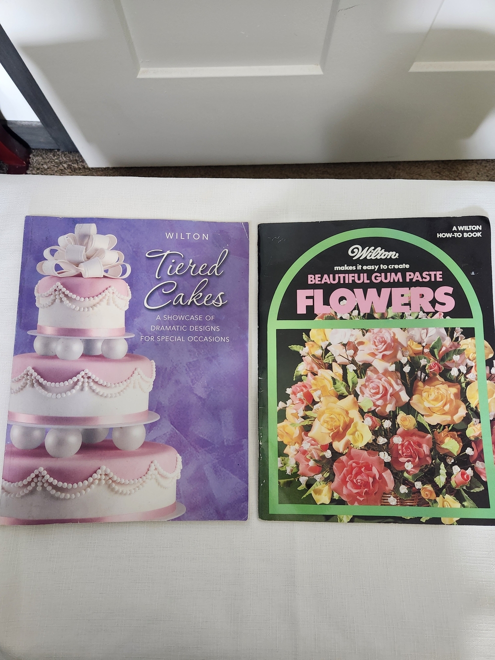 Wilton Tiered Cakes-2005 & Gum Paste Flowers Book-1984